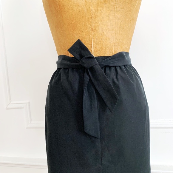 American Apparel Tie Waist Split Front Skirt - Picture 4 of 7